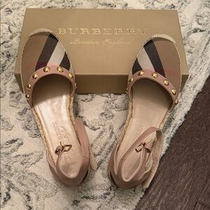 Burberry Studded Plaid Espadrilles
